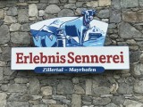 Logo der Erlebnissennerei Mayrhofen.