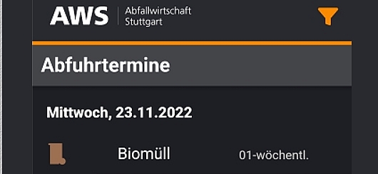 Screenshot AWS App